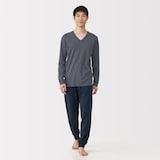 紳士　あったか綿　厚手　Ｖネック長袖Ｔシャツ