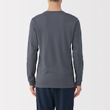 紳士　あったか綿　厚手　Ｖネック長袖Ｔシャツ