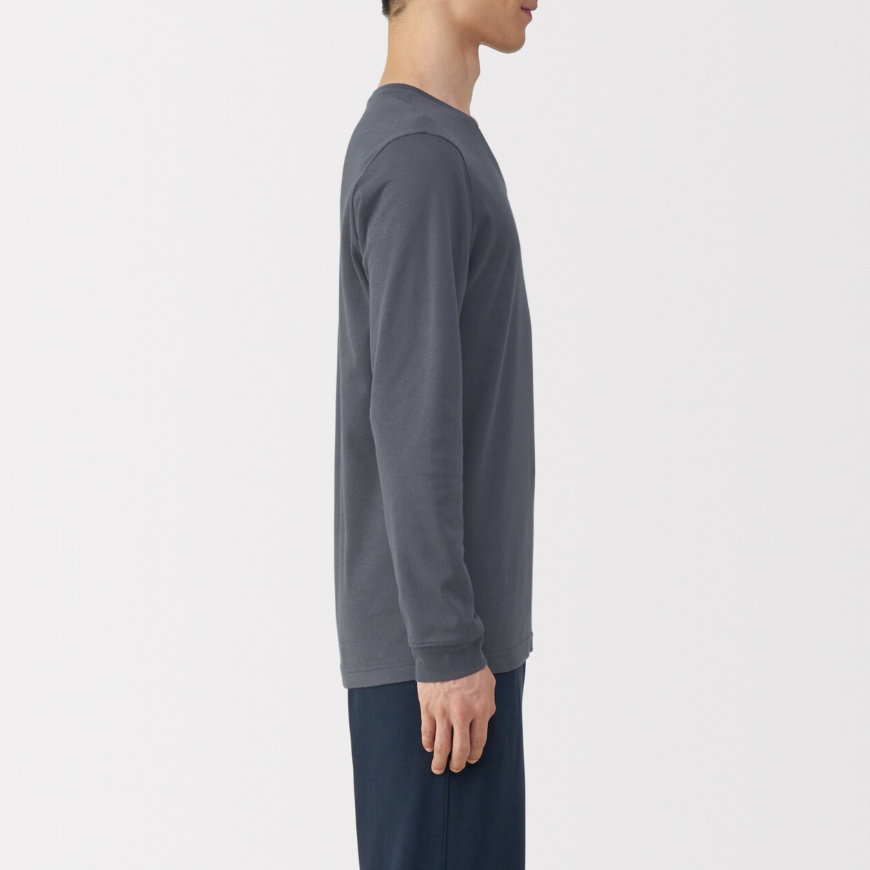 紳士　あったか綿　厚手　Ｖネック長袖Ｔシャツ