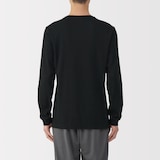 紳士　あったか綿　厚手　Ｖネック長袖Ｔシャツ