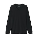 紳士　あったか綿　厚手　Ｖネック長袖Ｔシャツ