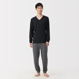 紳士　あったか綿　厚手　Ｖネック長袖Ｔシャツ