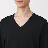 紳士　あったか綿　厚手　Ｖネック長袖Ｔシャツ