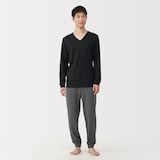 紳士　あったか綿　厚手　Ｖネック長袖Ｔシャツ