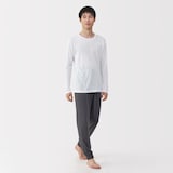 紳士　脇に縫い目のない　なめらか　クルーネック長袖Ｔシャツ