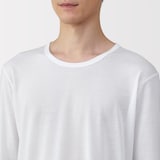 紳士　脇に縫い目のない　なめらか　クルーネック長袖Ｔシャツ