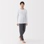 紳士　脇に縫い目のない　なめらか　クルーネック長袖Ｔシャツ