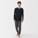 紳士　脇に縫い目のない　なめらか　クルーネック長袖Ｔシャツ