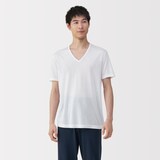 紳士　脇に縫い目のない　なめらか　Ｖネック半袖Ｔシャツ