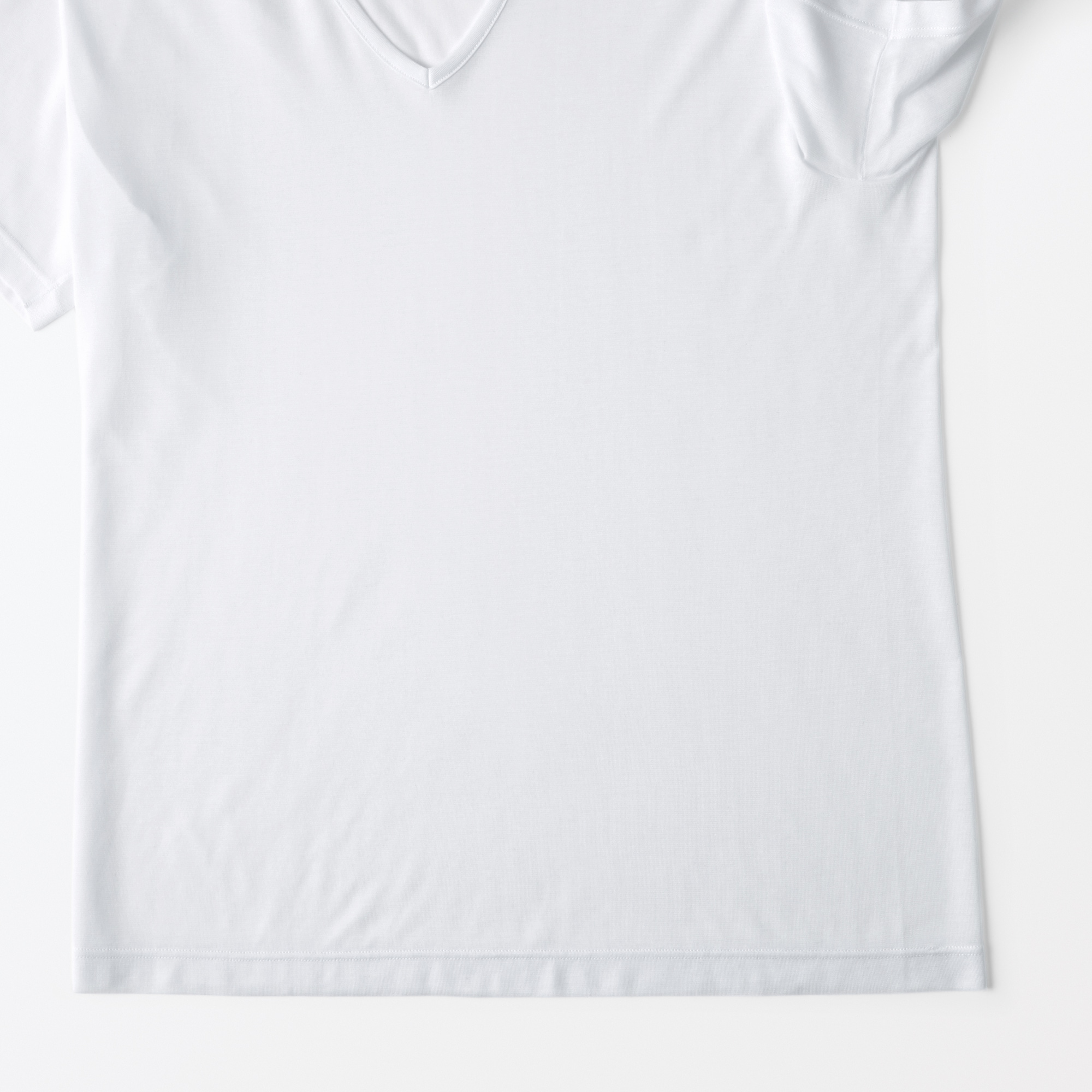 紳士　脇に縫い目のない　なめらか　Ｖネック半袖Ｔシャツ