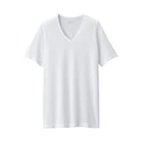 紳士　脇に縫い目のない　なめらか　Ｖネック半袖Ｔシャツ