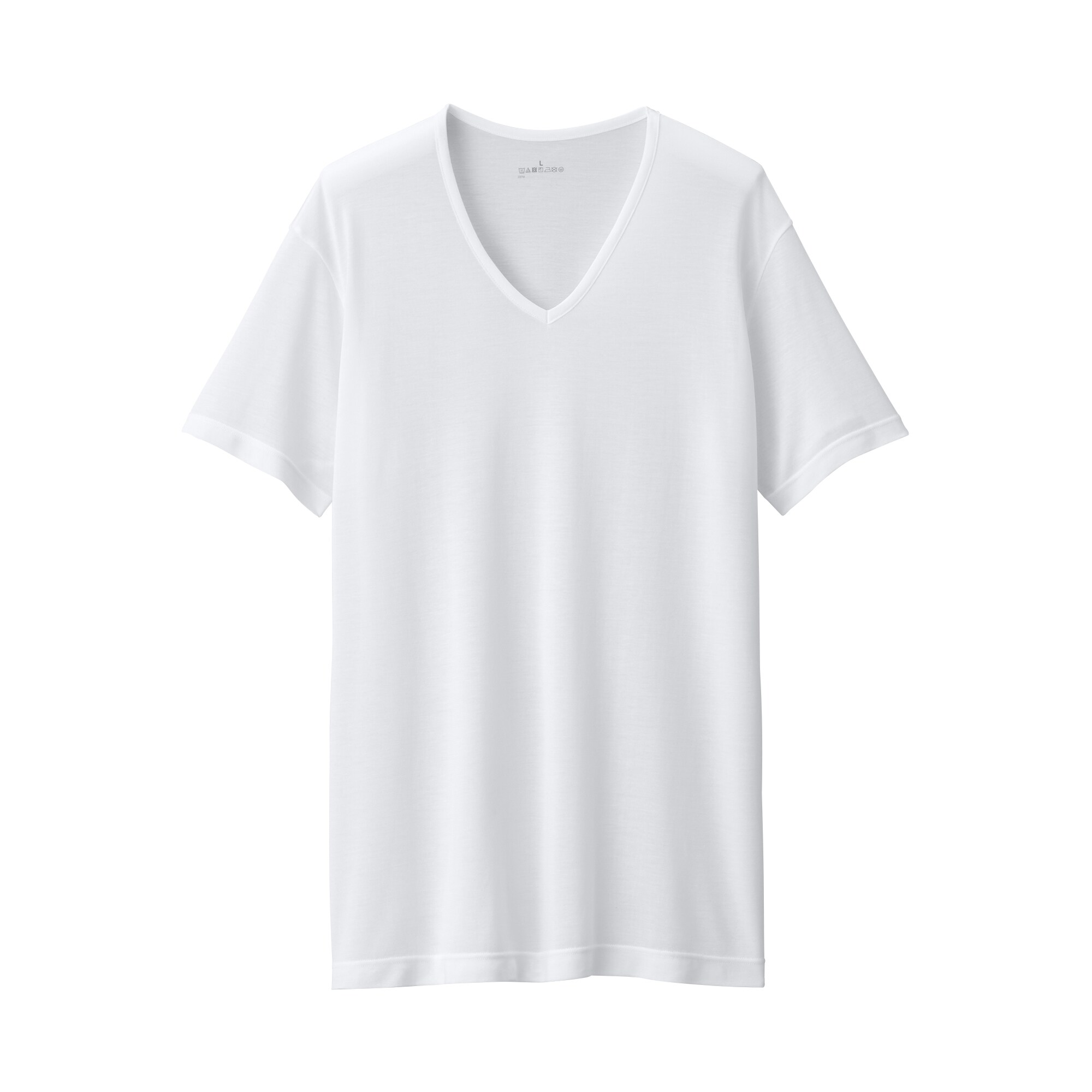 紳士　脇に縫い目のない　なめらか　Ｖネック半袖Ｔシャツ