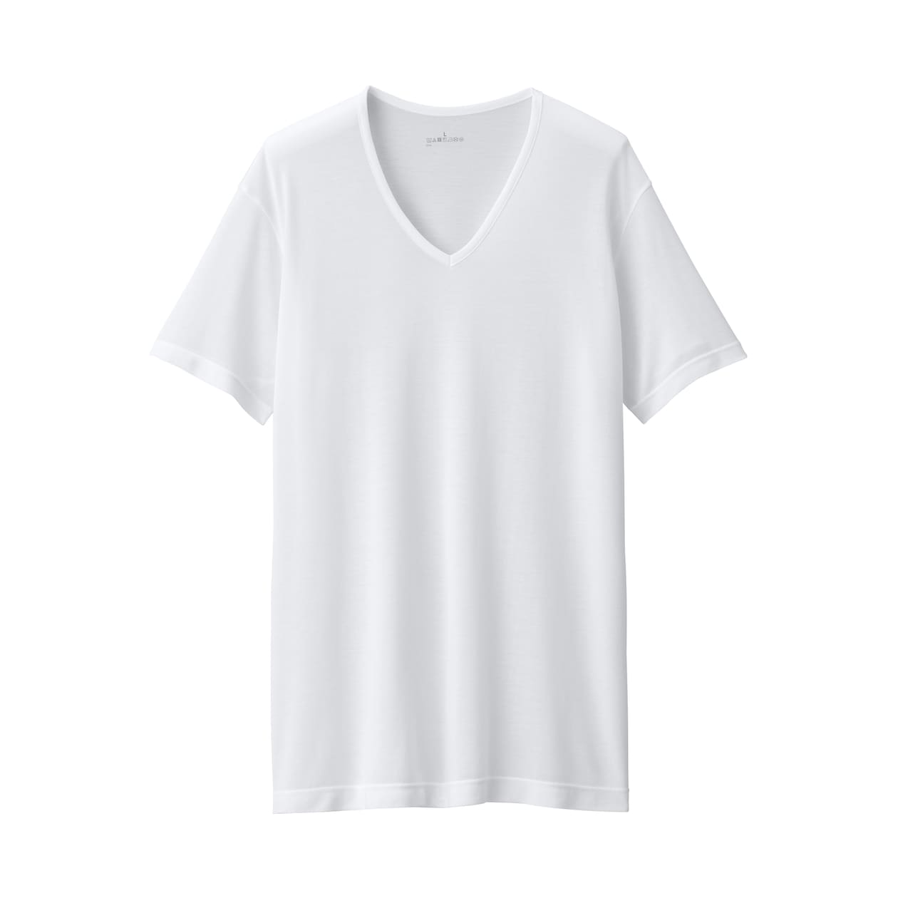 紳士　脇に縫い目のない　なめらか　Ｖネック半袖Ｔシャツ