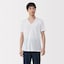 紳士　脇に縫い目のない　なめらか　Ｖネック半袖Ｔシャツ