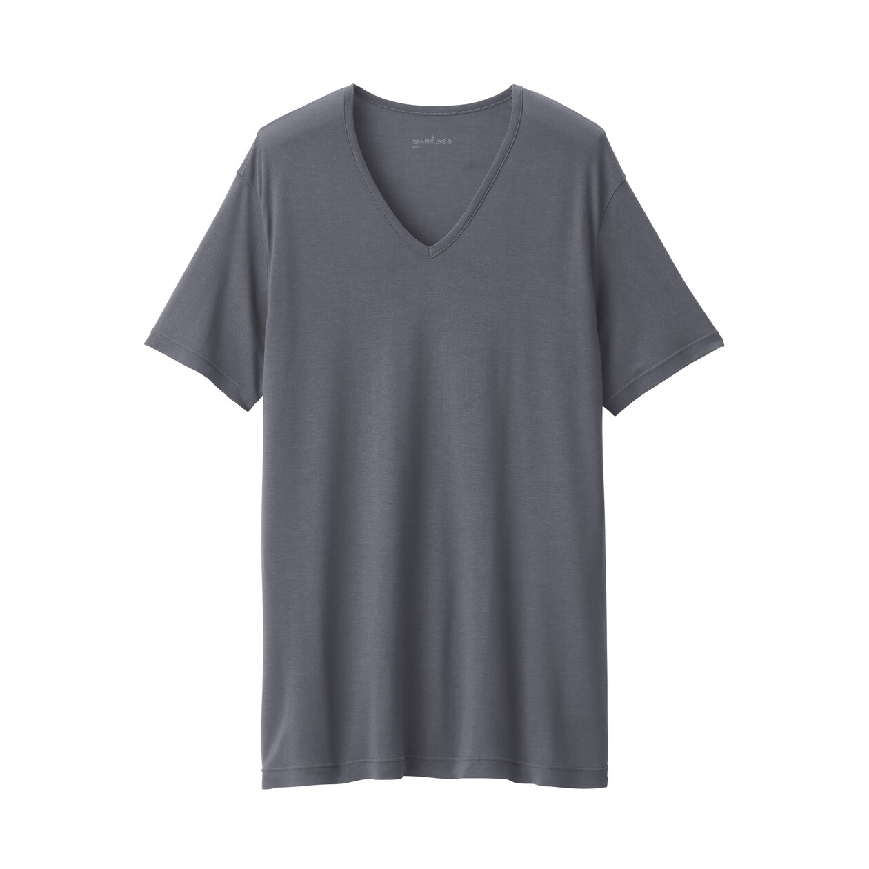 紳士　脇に縫い目のない　なめらか　Ｖネック半袖Ｔシャツ