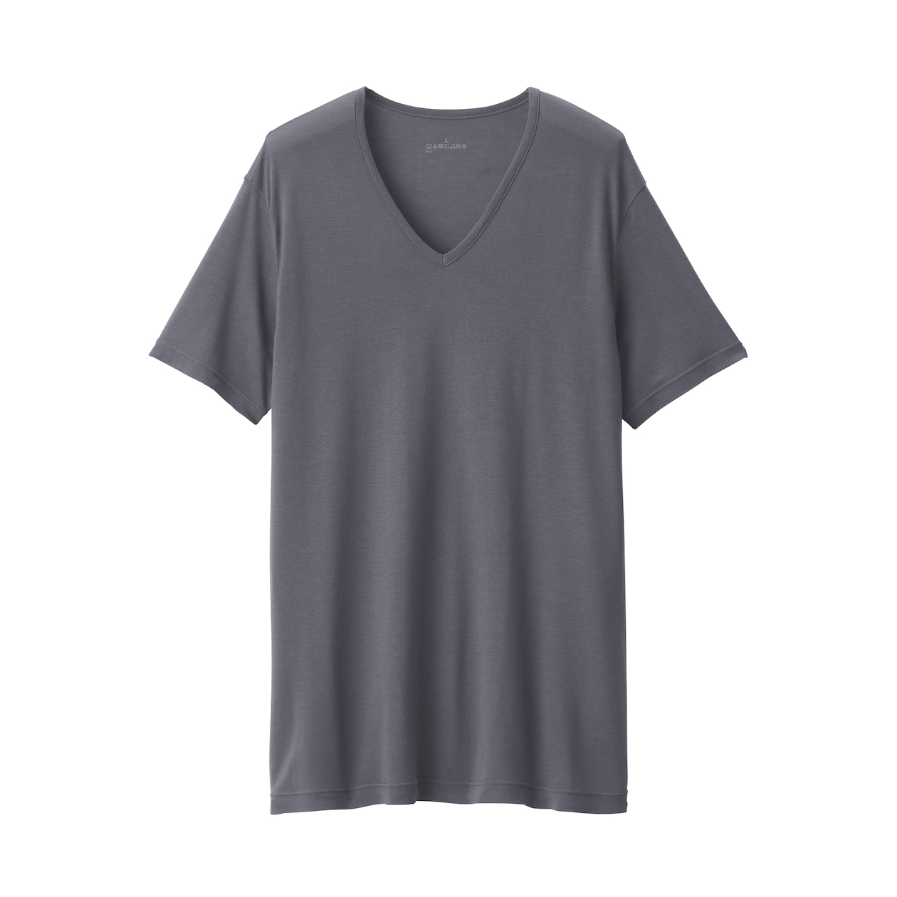 紳士　脇に縫い目のない　なめらか　Ｖネック半袖Ｔシャツ