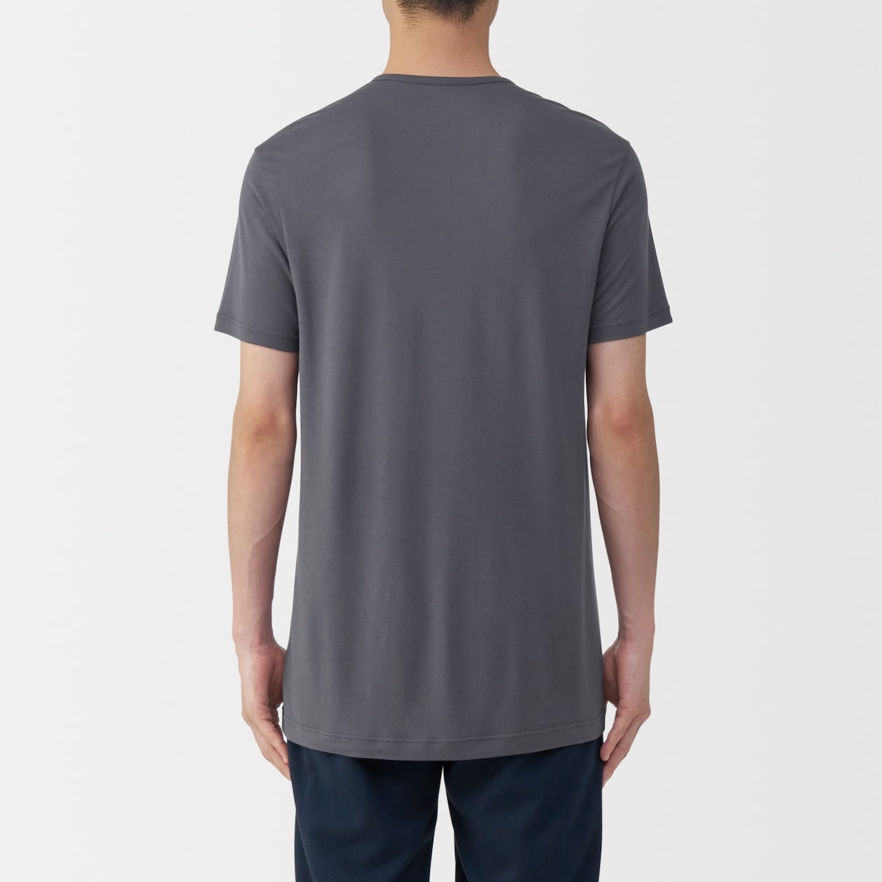 紳士　脇に縫い目のない　なめらか　Ｖネック半袖Ｔシャツ