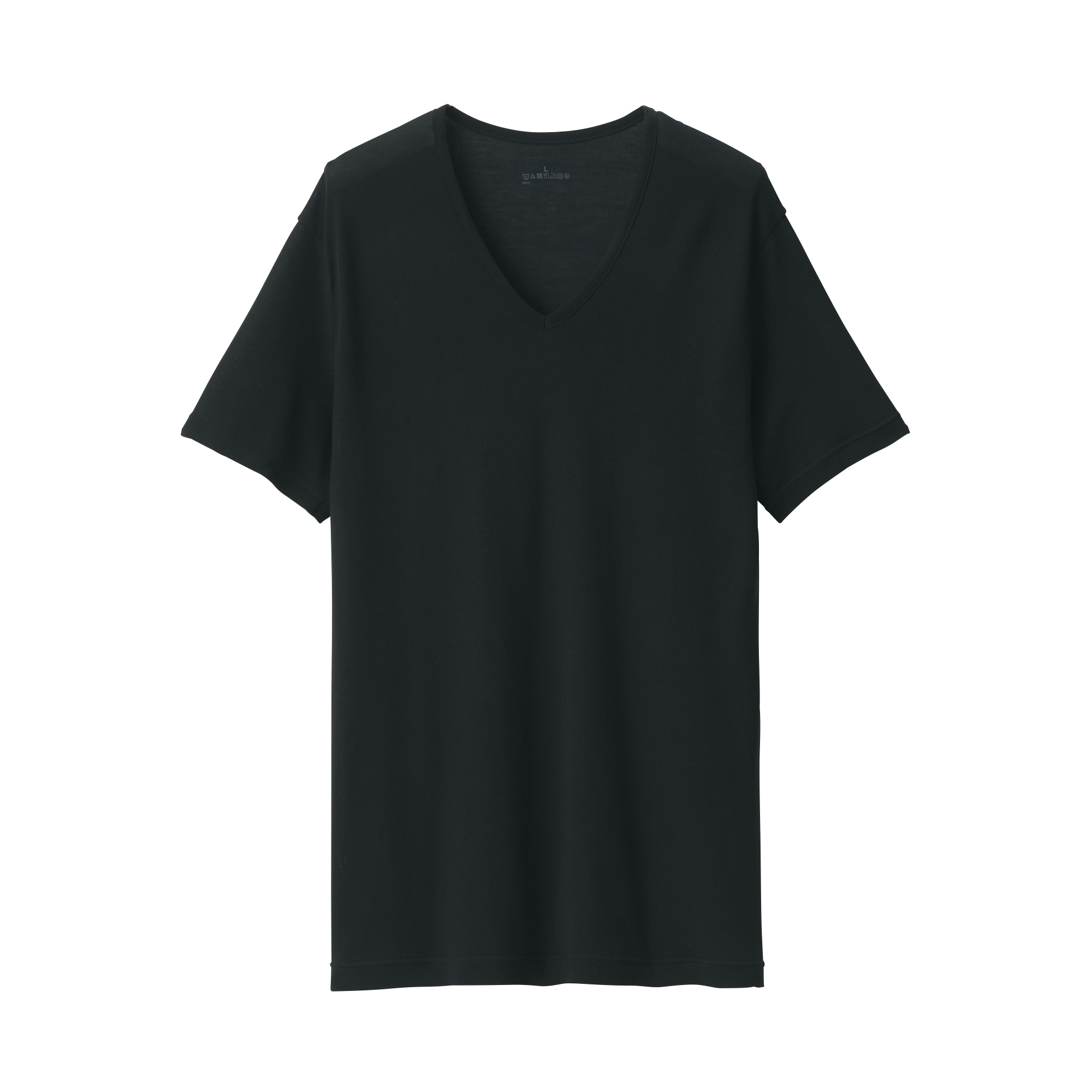 紳士　脇に縫い目のない　なめらか　Ｖネック半袖Ｔシャツ