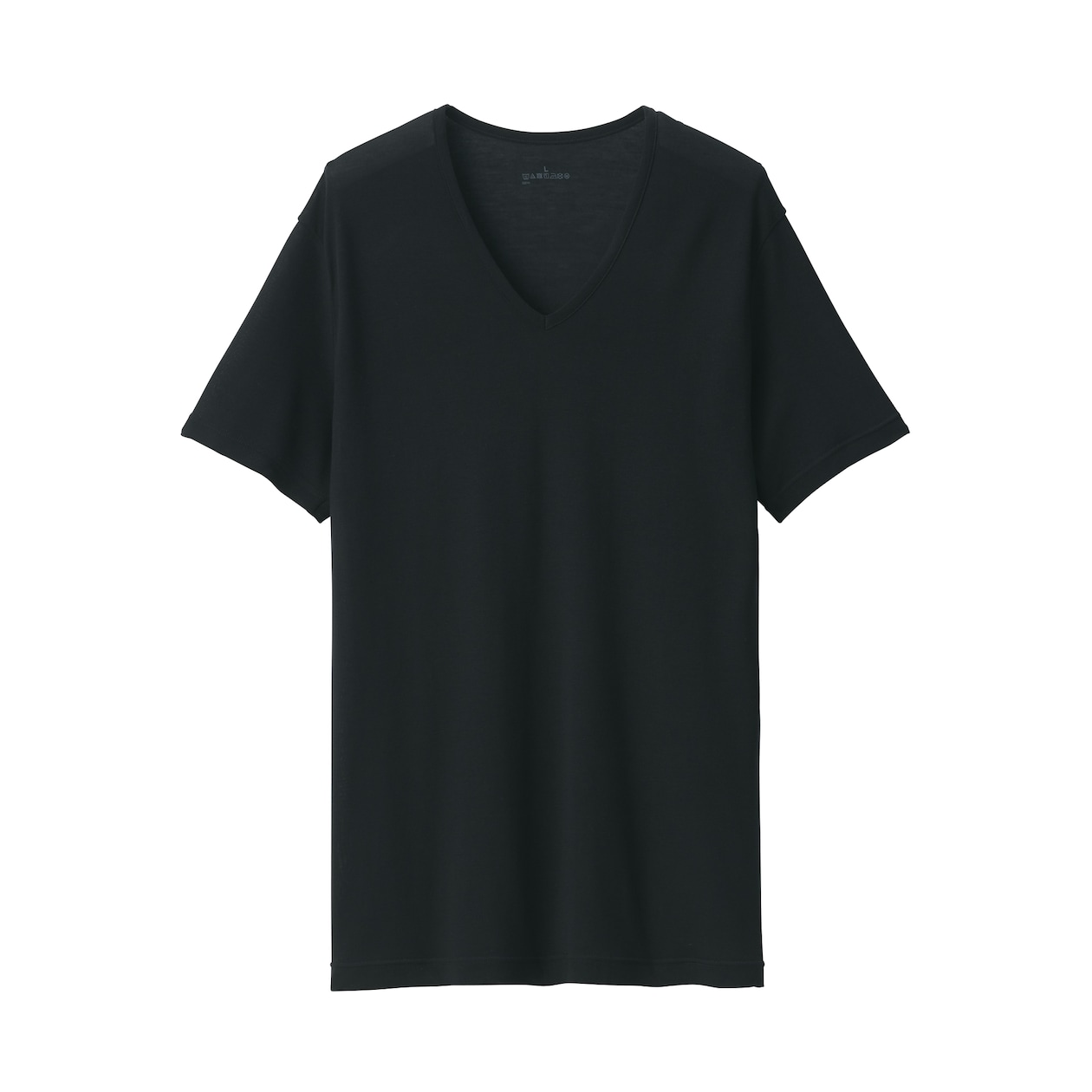 紳士　脇に縫い目のない　なめらか　Ｖネック半袖Ｔシャツ