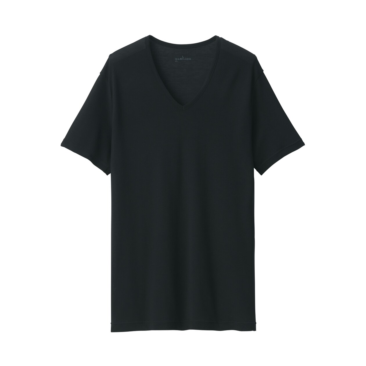 紳士　脇に縫い目のない　なめらか　Ｖネック半袖Ｔシャツ