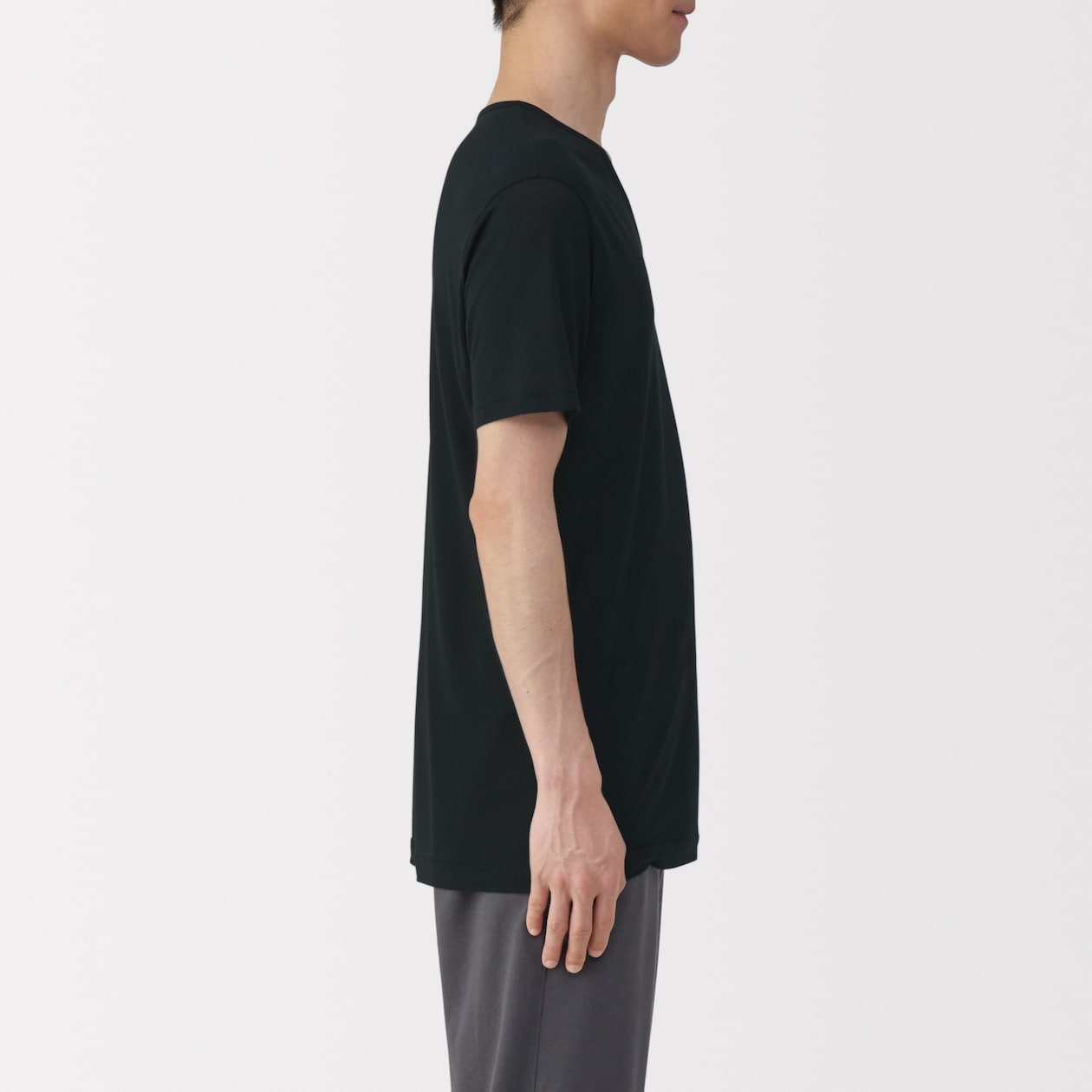 紳士　脇に縫い目のない　なめらか　Ｖネック半袖Ｔシャツ