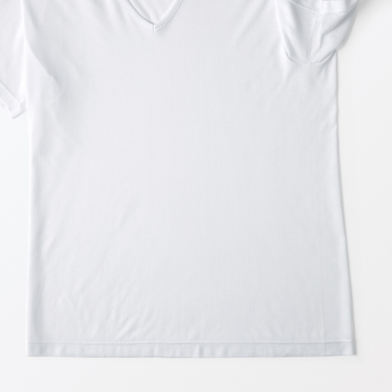 紳士　脇に縫い目のない　なめらか　Ｖネック半袖Ｔシャツ