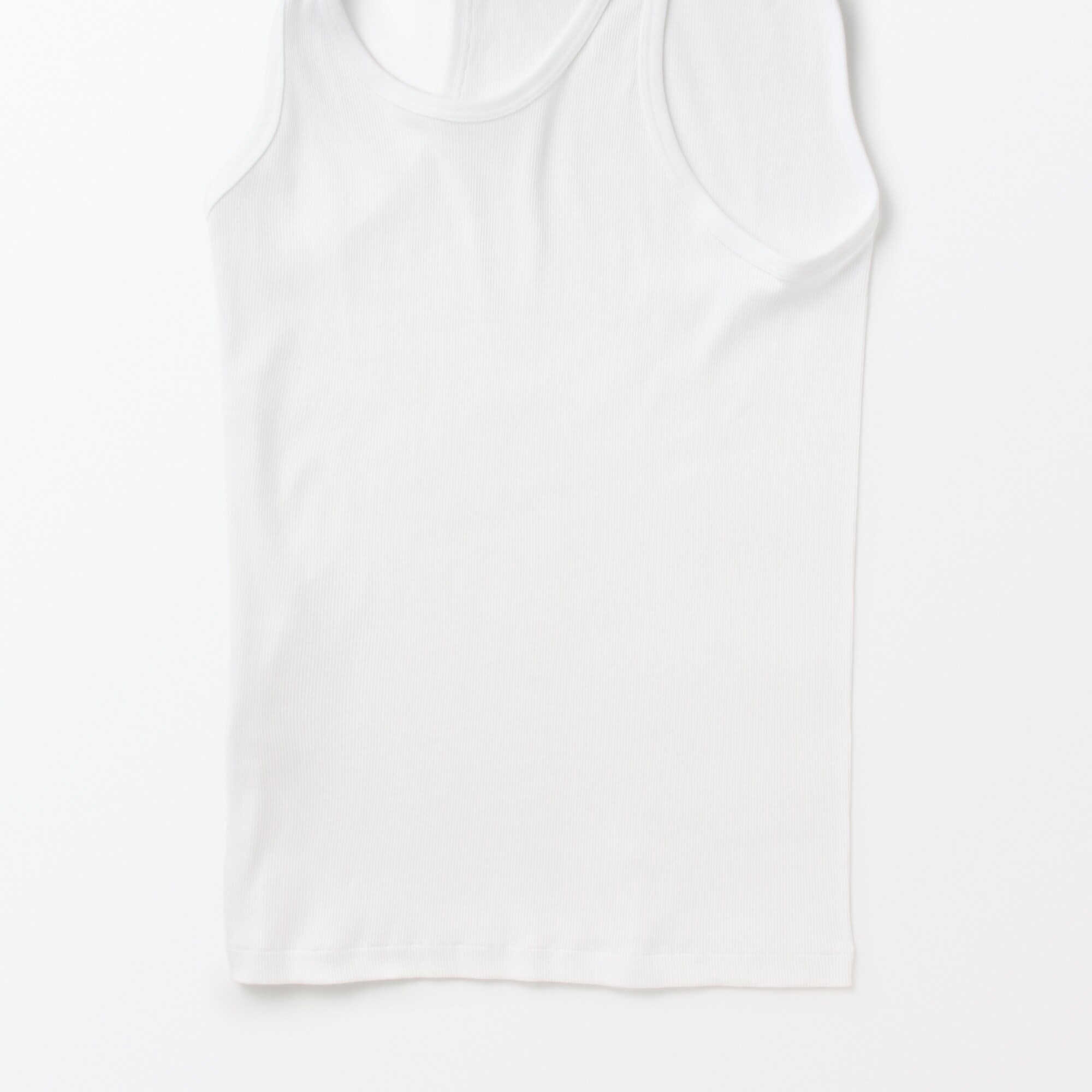 紳士 脇に縫い目のない 2枚組み リブ編みタンクトップ | 無印良品