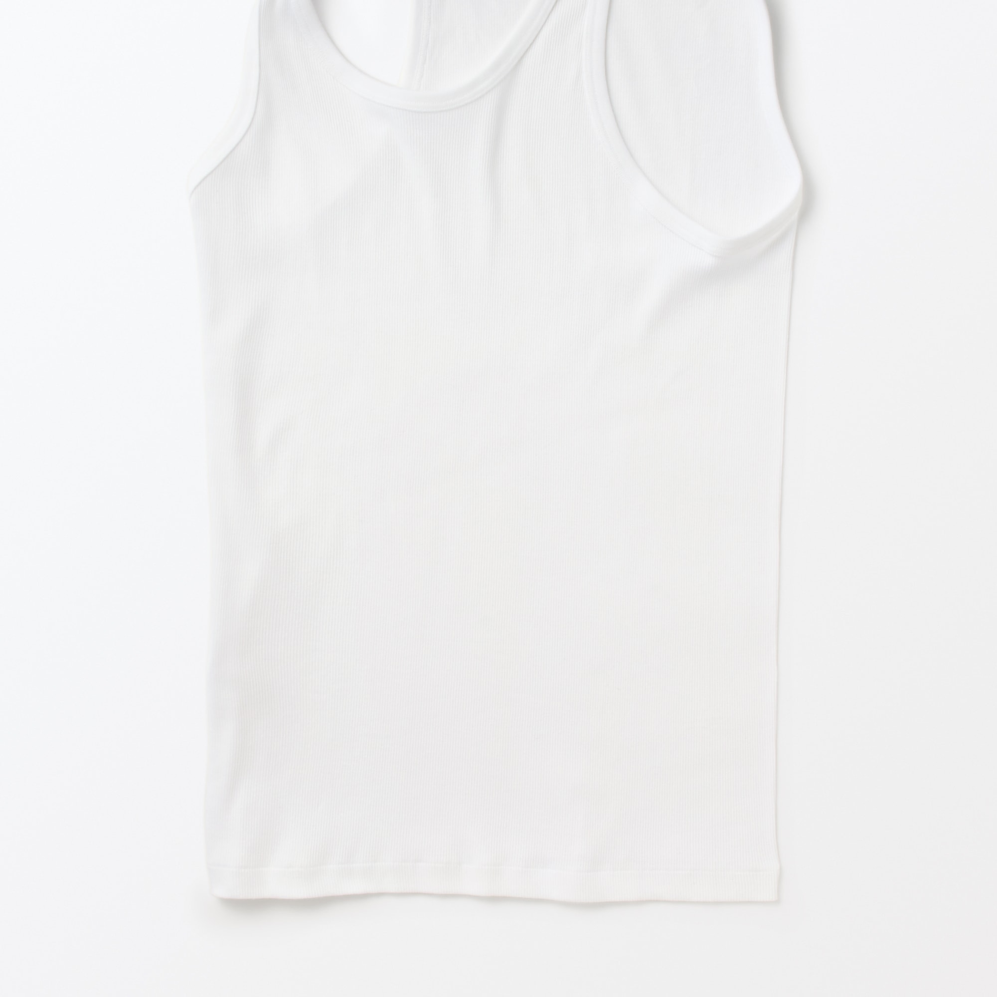 紳士　脇に縫い目のない　２枚組み　リブ編みタンクトップ