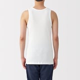 紳士　脇に縫い目のない　２枚組み　リブ編みタンクトップ