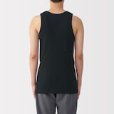 紳士　脇に縫い目のない　２枚組み　リブ編みタンクトップ