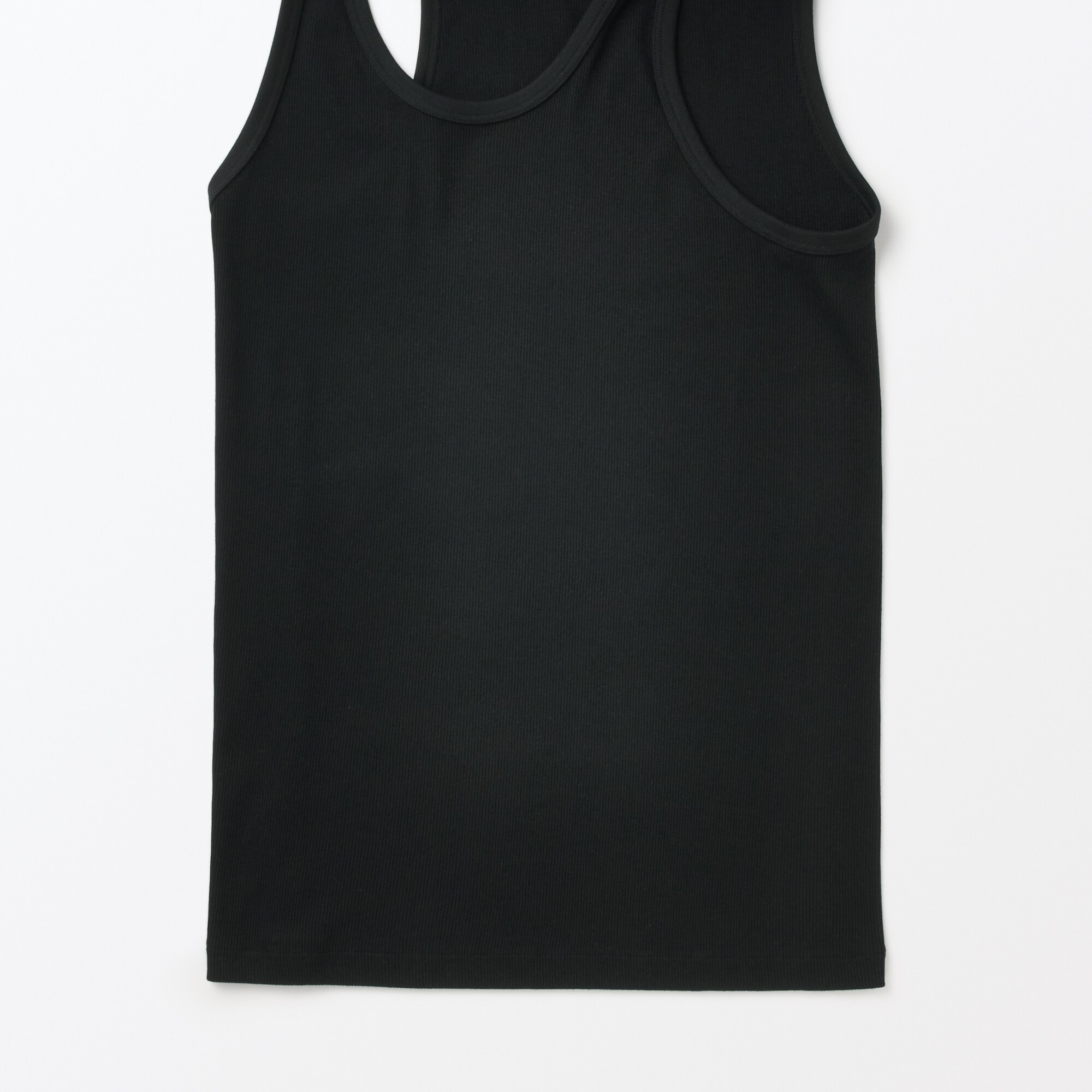 紳士　脇に縫い目のない　２枚組み　リブ編みタンクトップ