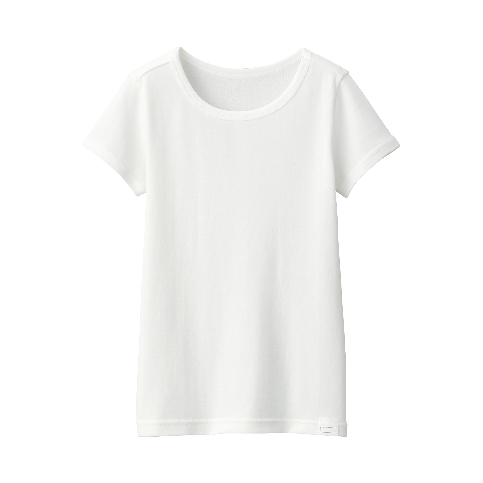 キッズ　フライス編みクルーネック半袖Ｔシャツ【インナー】