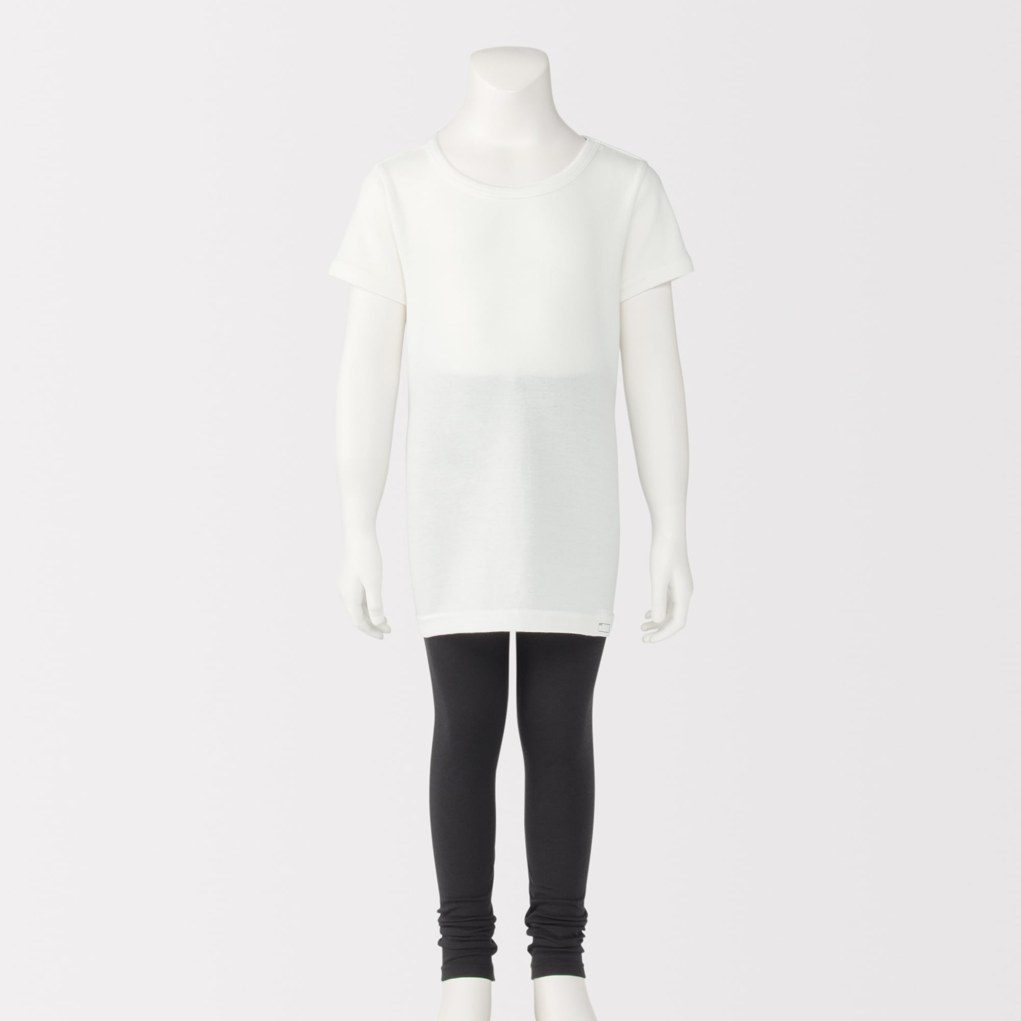 キッズ　フライス編みクルーネック半袖Ｔシャツ【インナー】