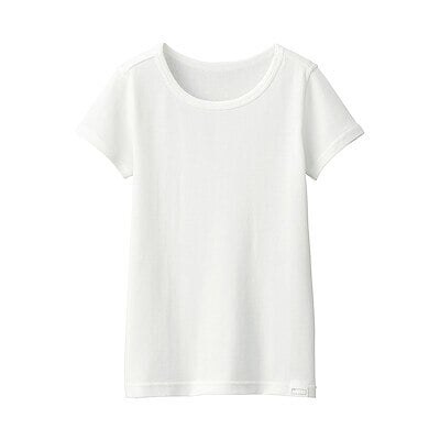 キッズ　フライス編みクルーネック半袖Ｔシャツ【インナー】