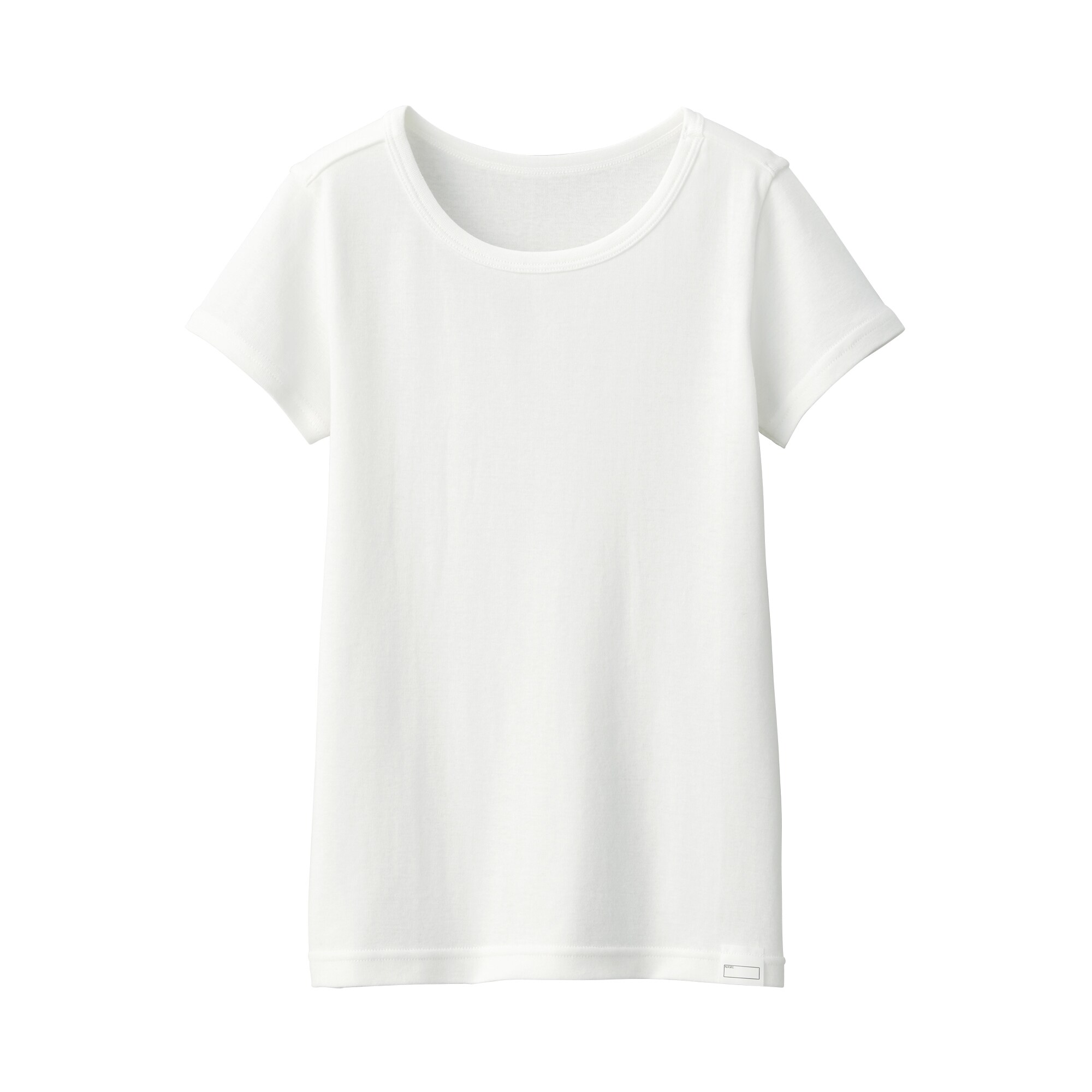 キッズ　フライス編みクルーネック半袖Ｔシャツ【インナー】