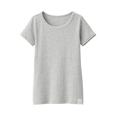 キッズ　フライス編みクルーネック半袖Ｔシャツ【インナー】