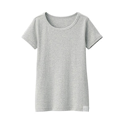 キッズ　フライス編みクルーネック半袖Ｔシャツ【インナー】