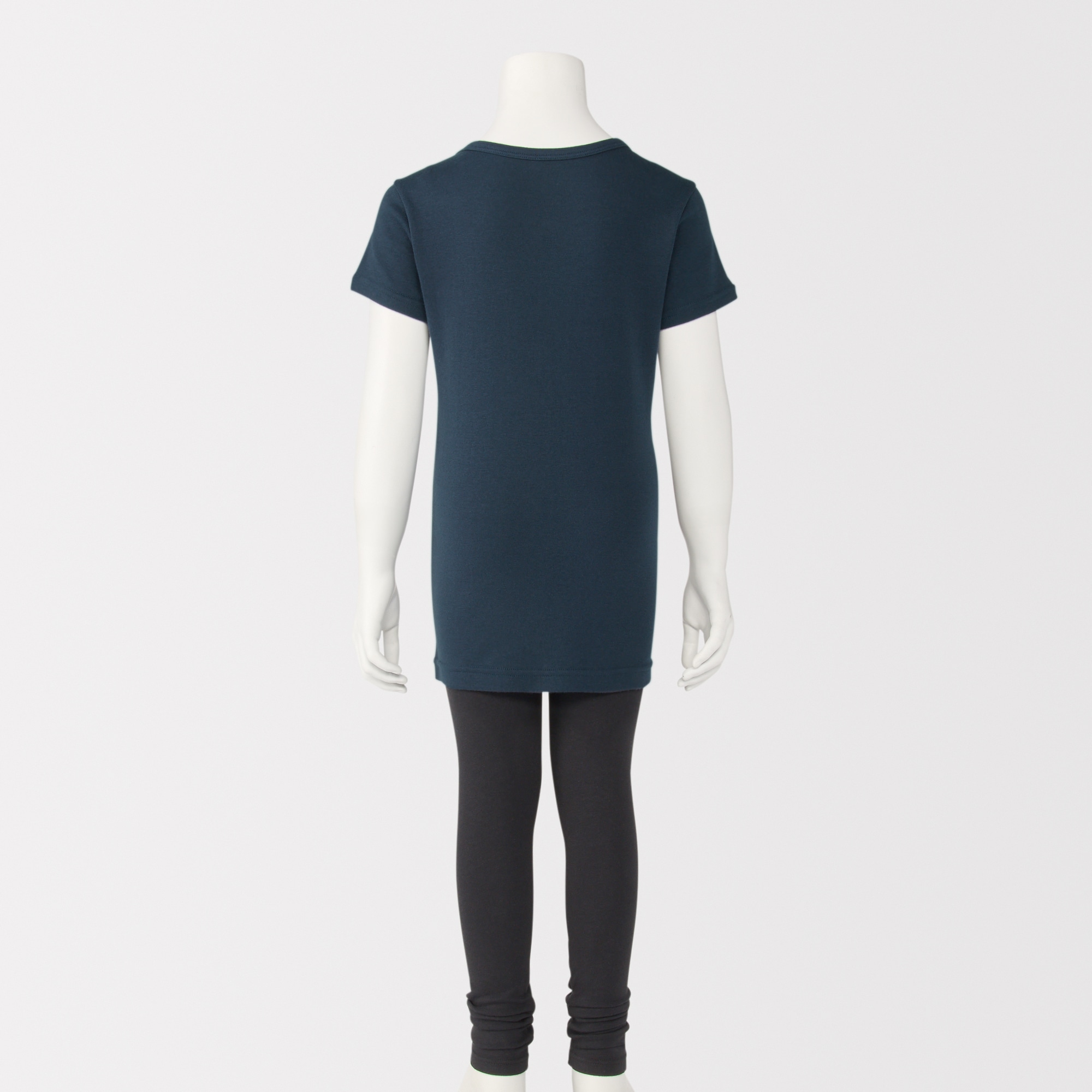 キッズ　フライス編みクルーネック半袖Ｔシャツ【インナー】