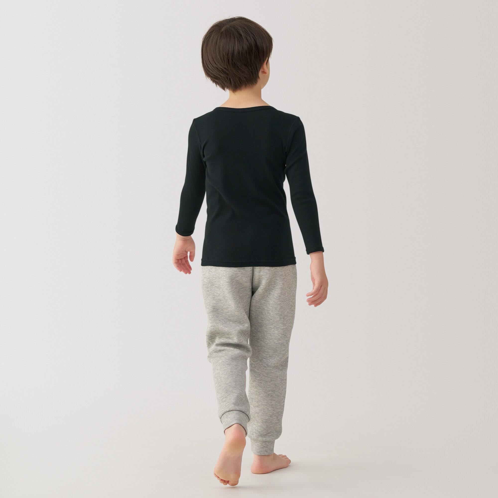 キッズ　あったか綿　クルーネック長袖Ｔシャツ