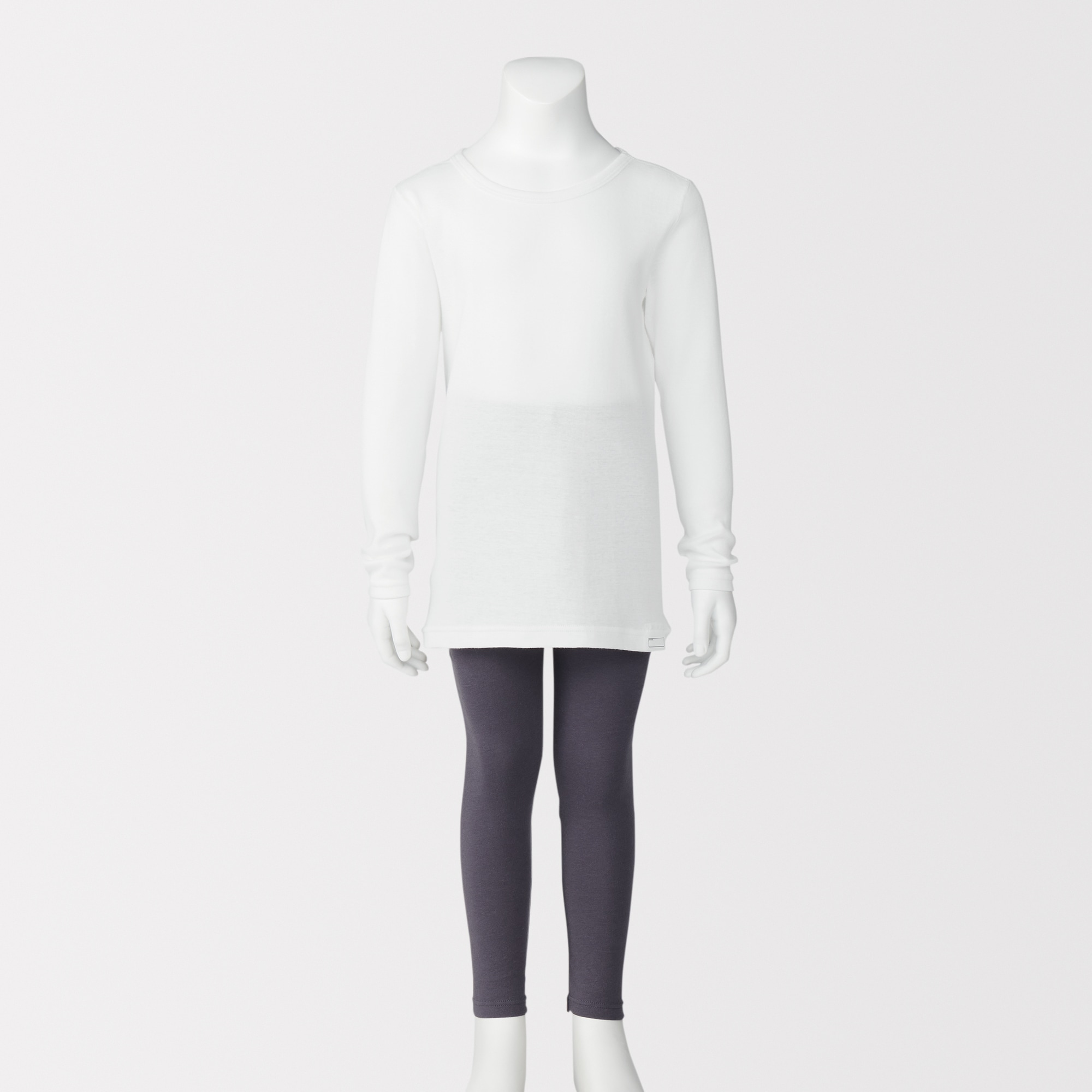 キッズ　あったか綿　クルーネック長袖Ｔシャツ