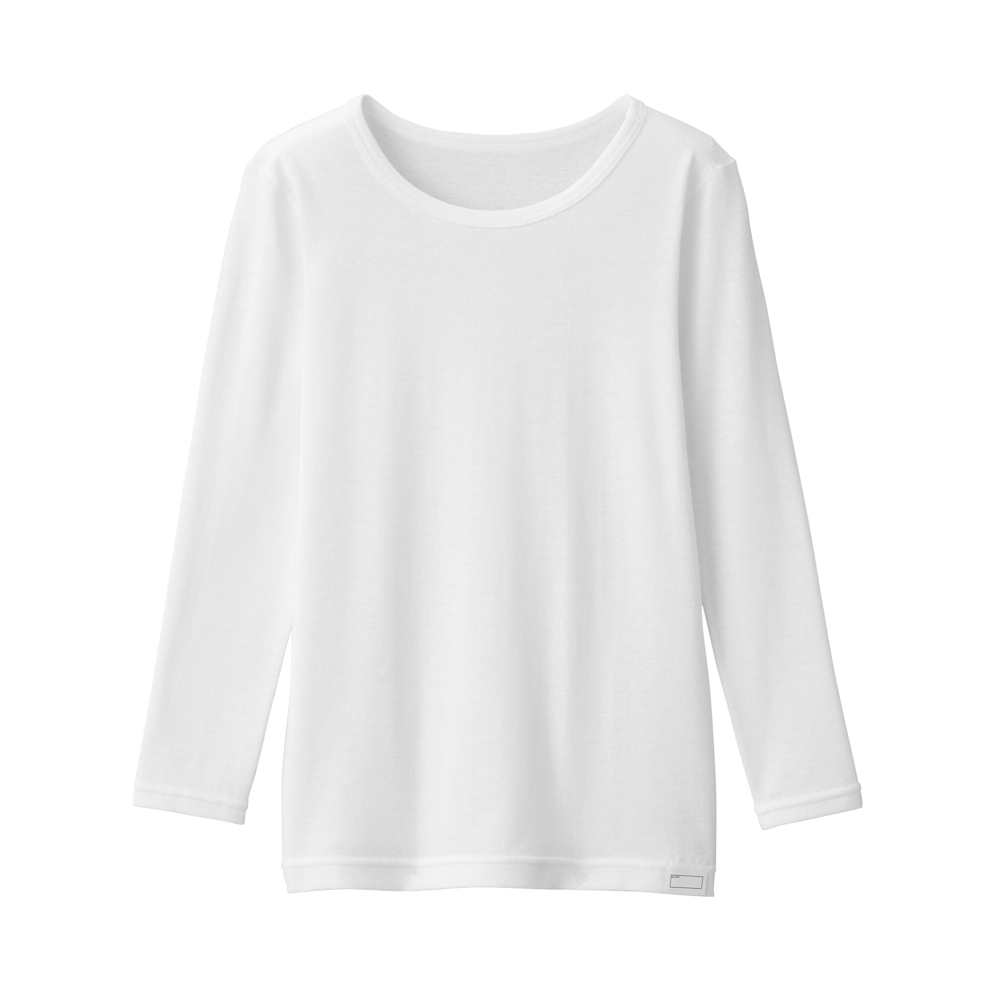 キッズ　あったか綿　クルーネック長袖Ｔシャツ