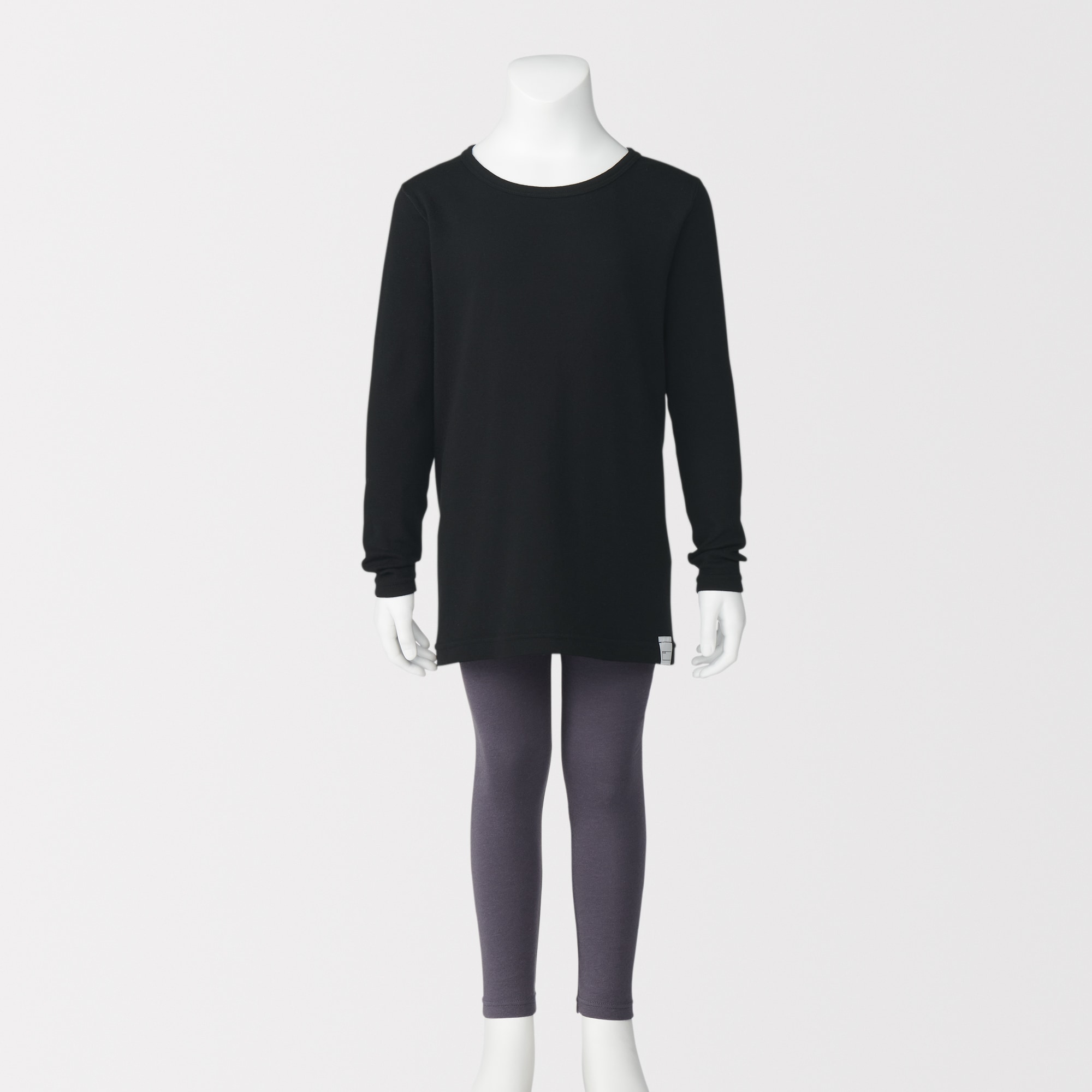 キッズ　あったか綿　クルーネック長袖Ｔシャツ