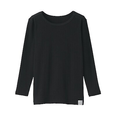 キッズ　あったか綿　クルーネック長袖Ｔシャツ