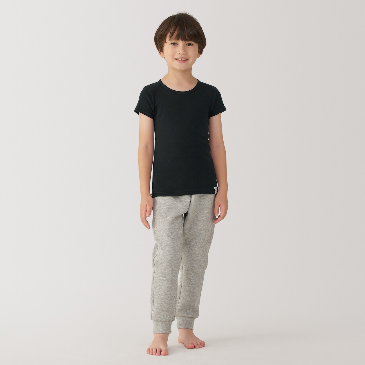 キッズ　あったか綿　クルーネック半袖Ｔシャツ
