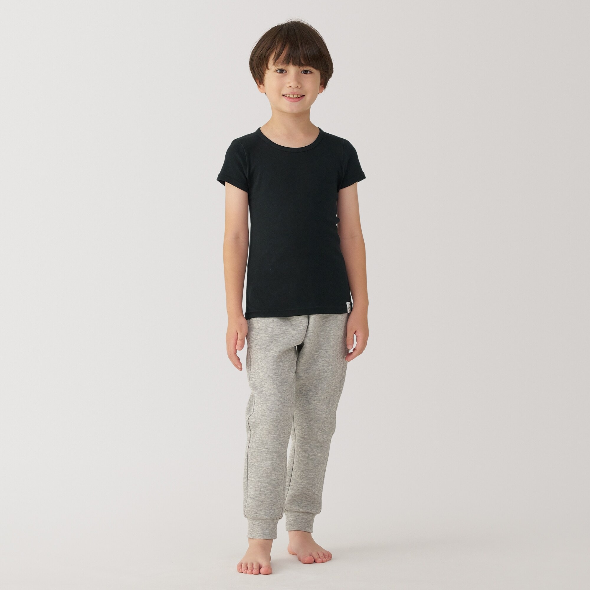 キッズ　あったか綿　クルーネック半袖Ｔシャツ