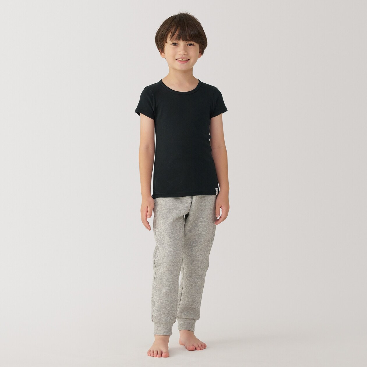 キッズ　あったか綿　クルーネック半袖Ｔシャツ
