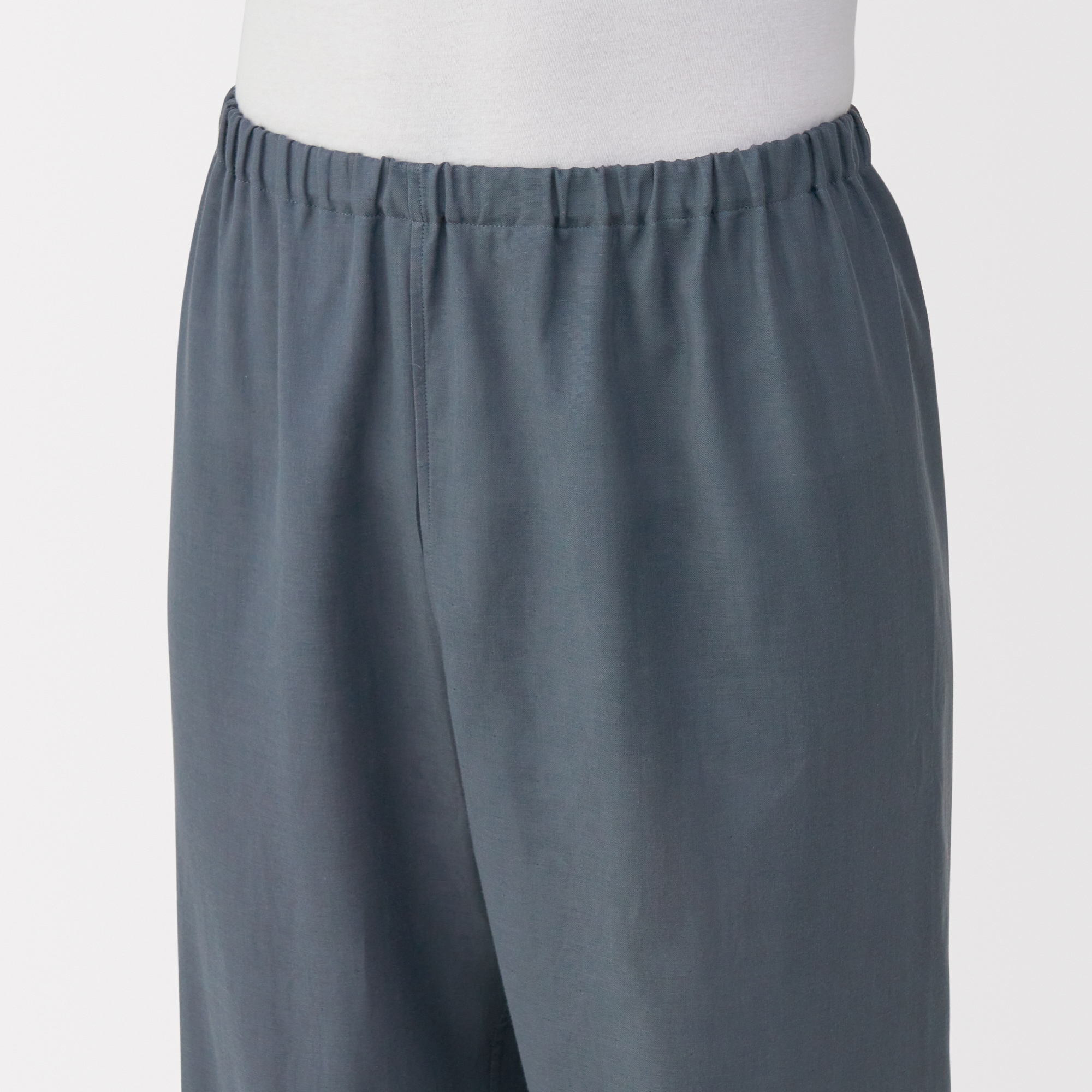 紳士　脇に縫い目のない　二重ガーゼ長袖パジャマ