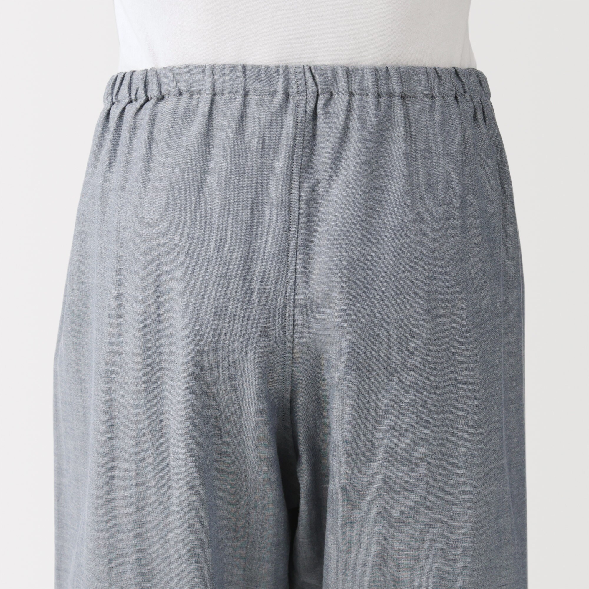 紳士　脇に縫い目のない　二重ガーゼ長袖パジャマ