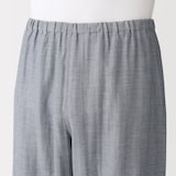 紳士　脇に縫い目のない　二重ガーゼ長袖パジャマ