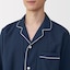 紳士　脇に縫い目のない　二重ガーゼ長袖パジャマ